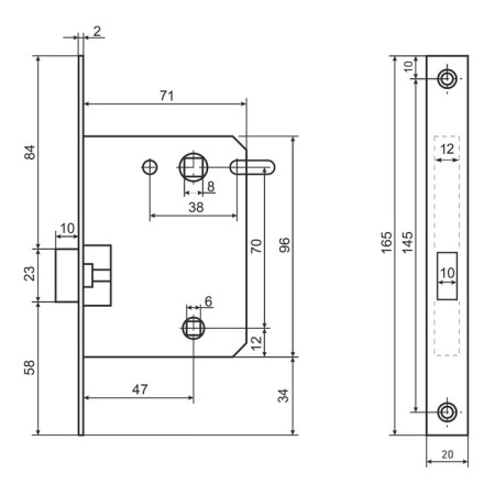Latch "Allur Art" L7050-mass CP, without pens with a latch, color chrome-1