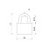 The castle is mounted, type 7, 60 mm, short handle d = 9 mm,