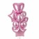Set of balls "Festive" foil, latex, pink color, 10 pcs.