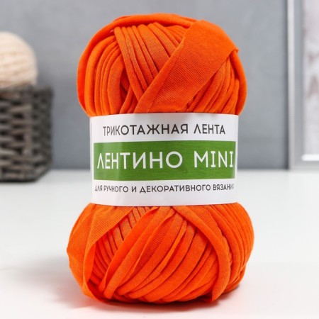 Knitted yarn 100% cotton "Lentino mini" 100 g 40 m color 17 tangerines