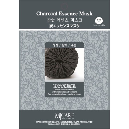 CHARCOAL ESSENCE MASK tissue mask, for face with charcoal extract, 23 gr.