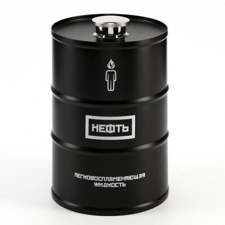 Flaw for alcohol 750 ml, "oil", stainless steel, gift, 25 oz-1