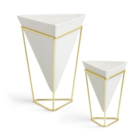 Set of desktop pots, ceramics, 15.5x14x20.3 cm, 11x9.8x14.3 cm, white