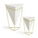 Set of desktop pots, ceramics, 15.5x14x20.3 cm, 11x9.8x14.3 cm, white