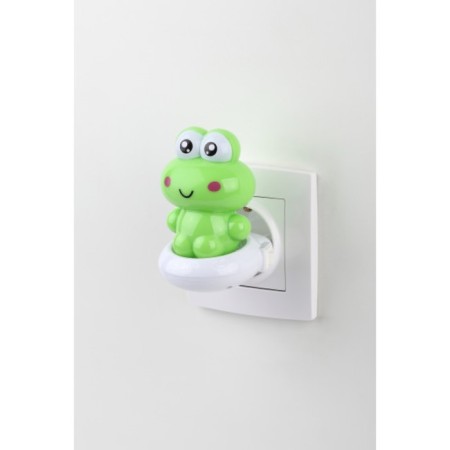 Non-light nightlight NN-608-SW-GR in a socket with a switch, color is green-7