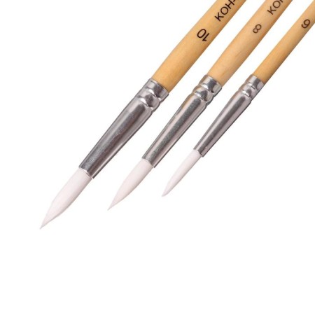 System Synthetics 3 pieces Koh-I-Noor No. 6, 8, 10, round, blister-2