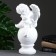 Figure "Angel Sleeping on the Ball" White 15x19x40cm