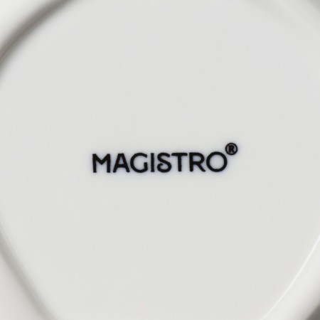 Porcelain dish Magistro "shell", d = 10 cm, white color-5
