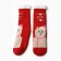 New Year. Women's socks with fur, red color/bear, size 36-40