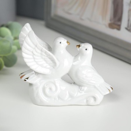 Souvenir "2 pigeons" cooled "with rhinestones 3.5x9.7x8.5 cm-3
