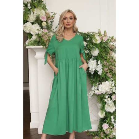 Women's dress, size 48, green color-7