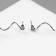 Earrings with pearls "bead" spiral, color silver