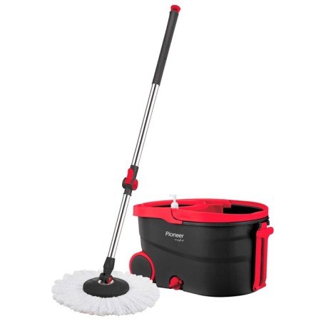 Pioneer 7111s cleaning set: mop, a bucket with an annex/rinsing, a microfiber nozzle, black color