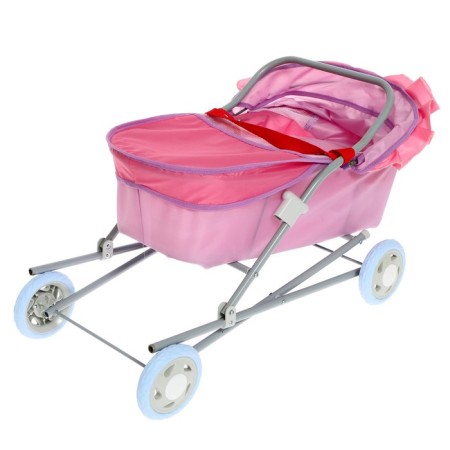 Puppet stroller No. 2, lilac color with pink-7