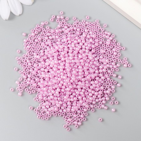 Set of beads "needlework" plastic, diameter 3 mm, 25 g, light pink-1