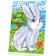 Set for creativity. Applications with feathers and rhinestones "Bunny" 21 x 14.8 cm