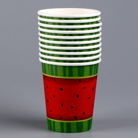 A single -single paper glass "watermelon", 250 ml-2