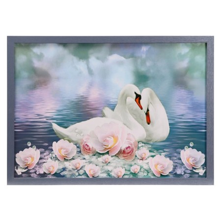 The painting "Swans in flowers" 56*76 cm mix-6