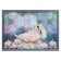 The painting "Swans in flowers" 56*76 cm mix