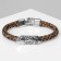 Bracelet Unisex "Style" pigtail, scorpion, brown color with black silver, 21.5 cm