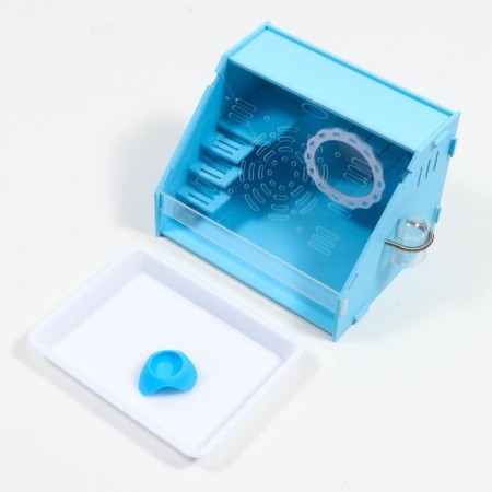 Rodent cage, acrylic, blue, 29 x 23.5 x 22 cm-6