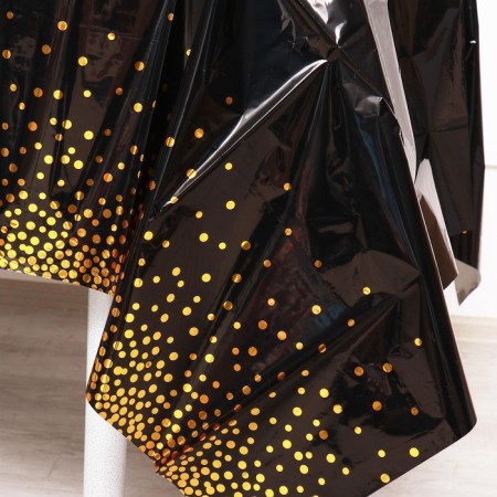 The tablecloth "Confetti" 137 × 183 cm, the color is black-1