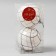 Set of balls plastic D-8 cm, 2 pcs "Geometry" white