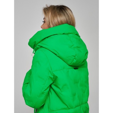 Coat insulated winter female, size 42, green color-19