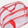 Lightning cosmetic bag, transparent/red color