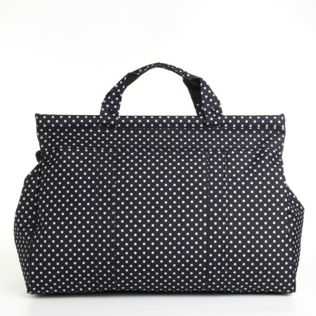 Road bag with lightning, external pocket, long belt, black/white color-1