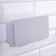 Organizer for storage, hinged, 2 sections, with adhesive hooks, 20.2 × 11 × 6.4 cm, white/gray color