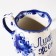 Mug "Morning. Best wife", gzhel, porcelain, 11x12 cm
