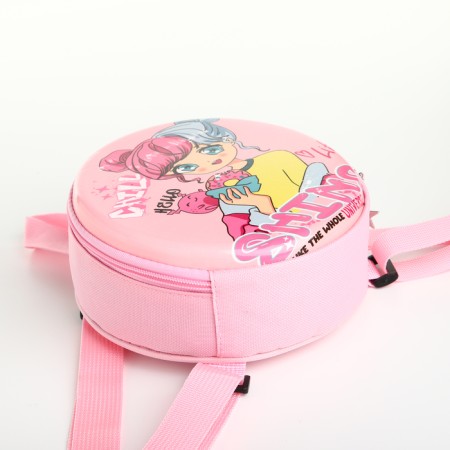 Children's backpack on the zipper "chosen", the color is pink-4