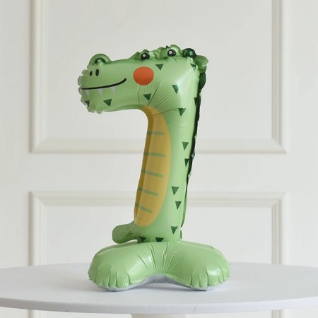Foil ball 24 "Number 7" on the stand, crocodile-1