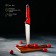 Knife - chef of the shade of Bull, blade 18 cm, red color