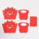 Basket-chip "Dragon Muzzle" red 18x12x14.5 cm (set of 5 parts)