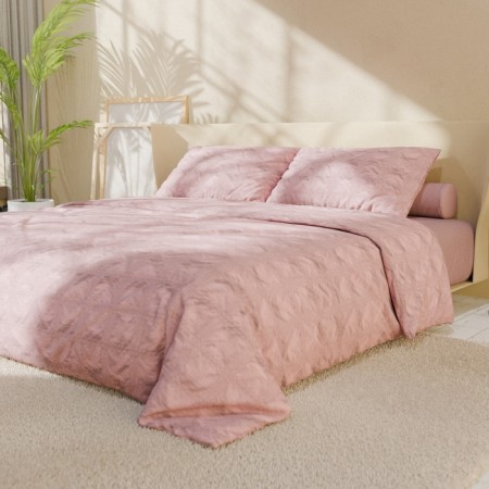 Lovelife linen Duet Texture: Rosy, 143x215CM-2ST, 230x240cm, 50x70cm-2pcs, microfiber, 110 g/m2-1