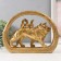 Souvenir Polystone "King of animals with tukans" gold 30x7x23 cm