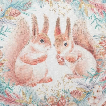 New Year's napkin on the table "Squirrels", 30x30 cm, oxford, polyester-2