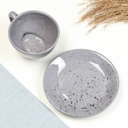 Tea couple "Elegant" 0.25l / 11x6.5cm + saucer 15cm, fog-3