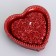 Candle "Heart" 9x4.5cm, ruby