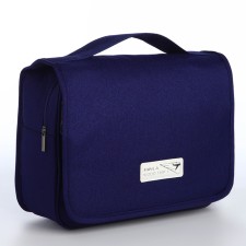 Cosmetic bag classic, 24*10*18, lightning department, hook, blue