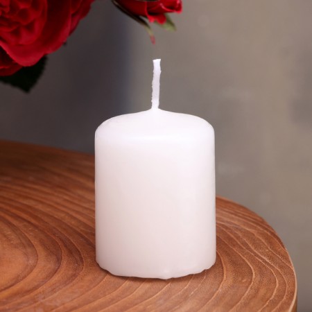Candle - cylinder, 4x5cm, 7 hours, 47 g, ivory-1