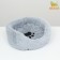 Sungory with a pillow fur, satin, perioteum, 40 x 40 x 16 cm, gray