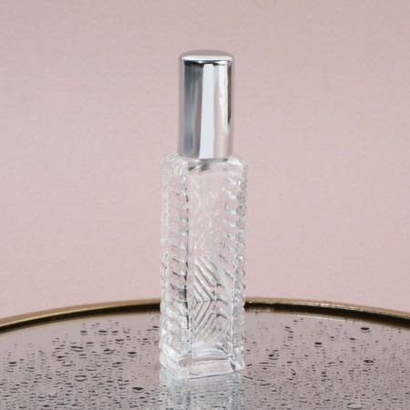Perfume bottle "Transparent pattern", with a spray, 15 ml, silver color-4