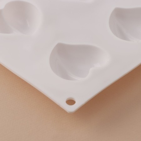 Form for mousse desserts and baking "Randeva", 30 × 14.4 × 2 cm, 8 cells (4.9 × 4.4 cm), white color-4