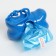 Container-button with cleaning bags (roll 15 bags 29x21 cm), blue