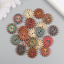 Buttons wood for creativity 2 punctures 