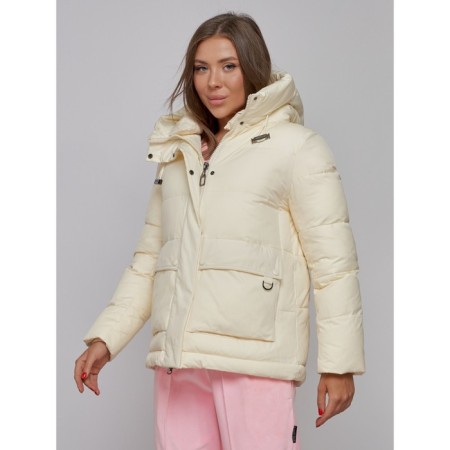Winter jacket, size 44, light yellow color-8