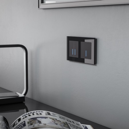 Sensor switch W4510608, single-clavy, with a Wi-Fi function, black-1